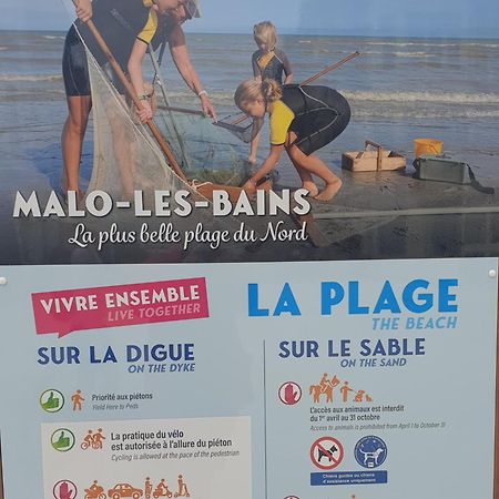 Studio Vue Mer Au Coeur De Malo Les Bains Pieds Dans L Eau Dunkirk Kültér fotó